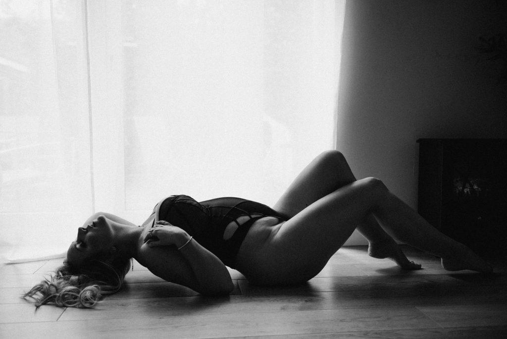 Luxury boudoir photography session in Surrey studio